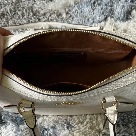 Coach Cream Leather Satchel Bag - Picture 4 of 4